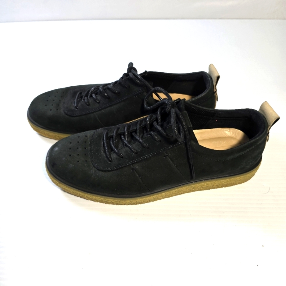 ECCO Shoes Women Sz 40 U.S. 9 Crepetray Casual Sneakers Blue Leather Comfort